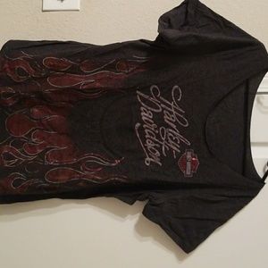 Harley-davidson flames tee